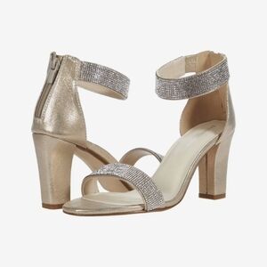 Touch Ups Benjamin Walk Elegant Gold Heeled Sandals Size 10.5